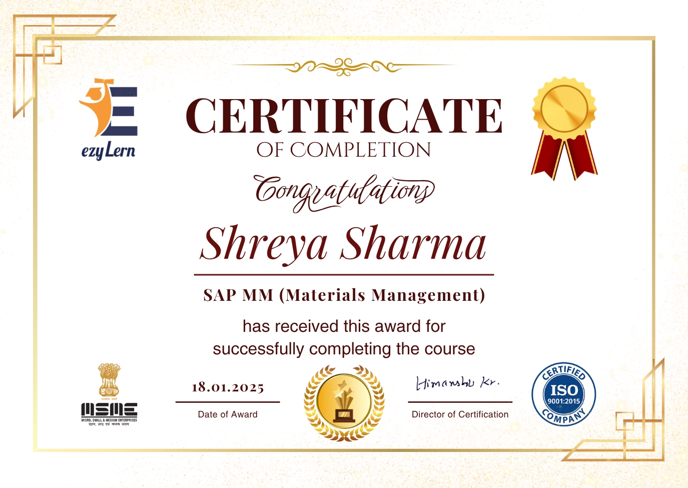 certificate